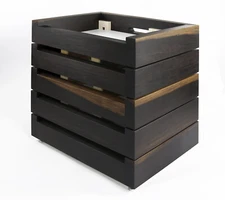 Without Turntable! Massive Frame Made Of Smoked Oak For TD 125