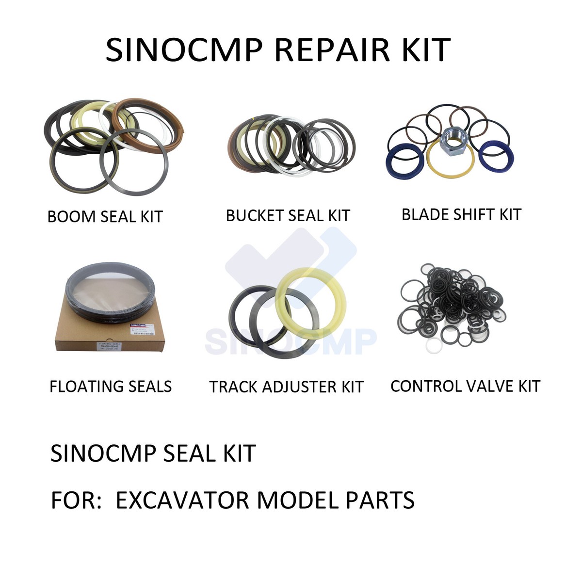 SINOCMP Arm Boom Bucket Seal Kit For Hitachi ZAX ZX70 Excavator