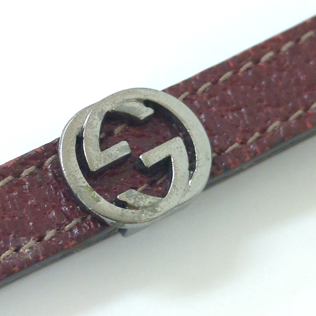 GUCCI レザー携帯ストラップ 美品】箱・保存袋付き☆gucci グッチ 携帯ストラップ Gロゴ