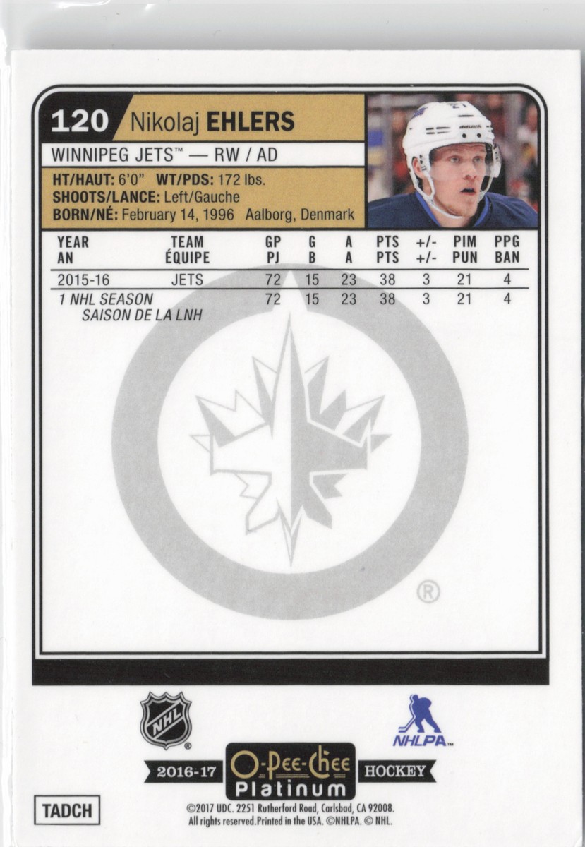 2016-17 O-Pee-Chee #527 Nikolaj Ehlers | eBay