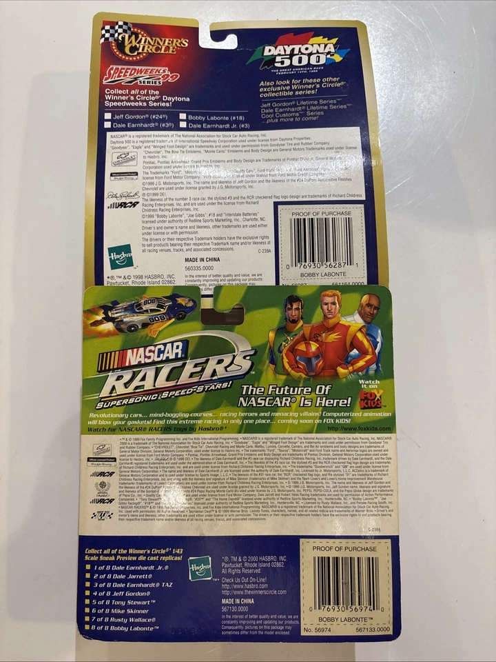 LOT OF 2 Winner's Circle Daytona 500 Speedweeks 99 #18 Bobby Labonte 1/43 Scale - Image 4 of 4