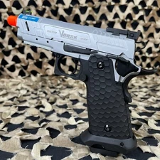 Vorsk CS Hi Capa Vengeance Compact Gas Blow Back Airsoft Pistol - Black/Silver