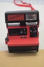 Polaroid Cool Cam 600 Red Black Camera w/ Strap Bag untested but lights up