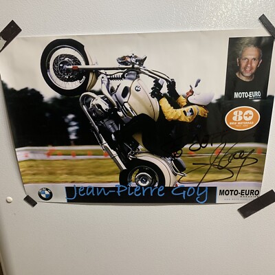 Jean-Pierre Goy Poster Autographed Signed Moto-Euro Magazine BMW Motorcycle 2003