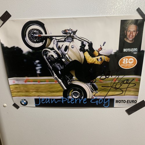 Jean-Pierre Goy Poster Autographed Signed Moto-Euro Magazine BMW Motorcycle 2003