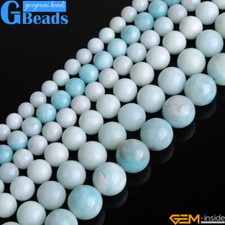 Natural Amazonite Round Gemstone Beads For Jewelry Making Free Shipping 15"