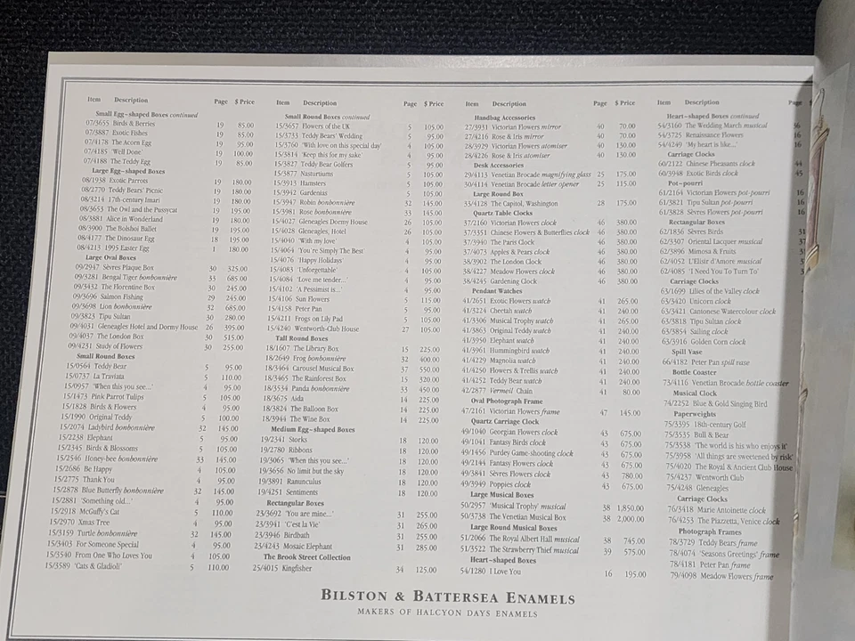 1994 Halcyon Days Enamels Product Retail Catalogue - Image 3 of 3