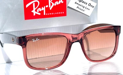Neuf ray ban Justin Transparent Marron Clair Cadre Dégradé Brun Soleil RB4165 - Photo 1/4