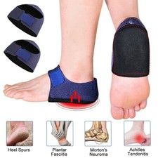 1 Pair Heel Protectors Pads Plantar Fasciitis Arch Wrap Support Foot Pain Relief