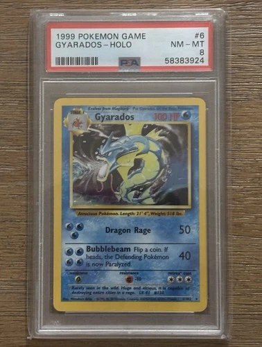 Gyarados 006/102 Base Set Holo 1999 PSA 8 Pokémon