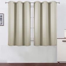 LEMOMO Light Beige Thermal Blackout 42"W x 63"L Pack of 2 ,