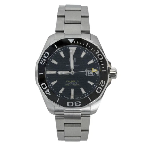 Tag Heuer Aquaracer Calibre 5 Ceramic Way201A.Ba0927 Black Dial Stainless Steel