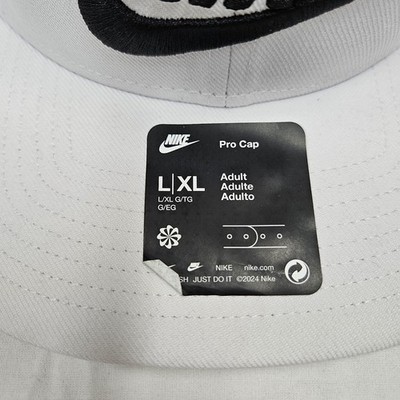 Men's Size M/L Nike Dri-FIT Pro White Snapback Hat FB5380-100