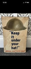 Original WW2 Homefront Billboard With Wartime Posters Either Side.