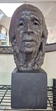 Alva Museum Bronze Bust Of Native American Man