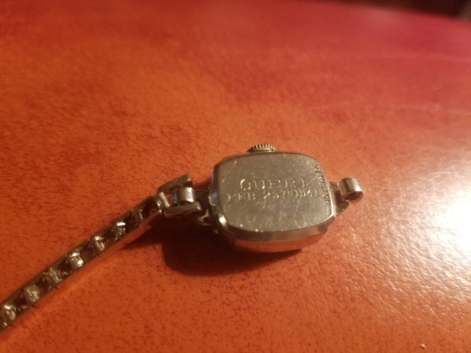 Reloj de cóctel Hamilton 1941 para dama esfera de platino diamante con correa parcial Foto 3 de 4