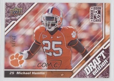 2009 Upper Deck Draft Edition Burgundy 32/75 Michael Hamlin #129 Rookie RC 0c2