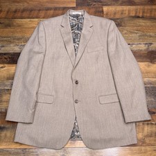 Chaps Blazer 46 Long Tan Paisley Lining Suit Jacket Suit Separates