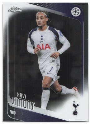 Xavi Simons Topps Chrome UEFA Club Competitions 85 Tottenham Hotspur 2025-26