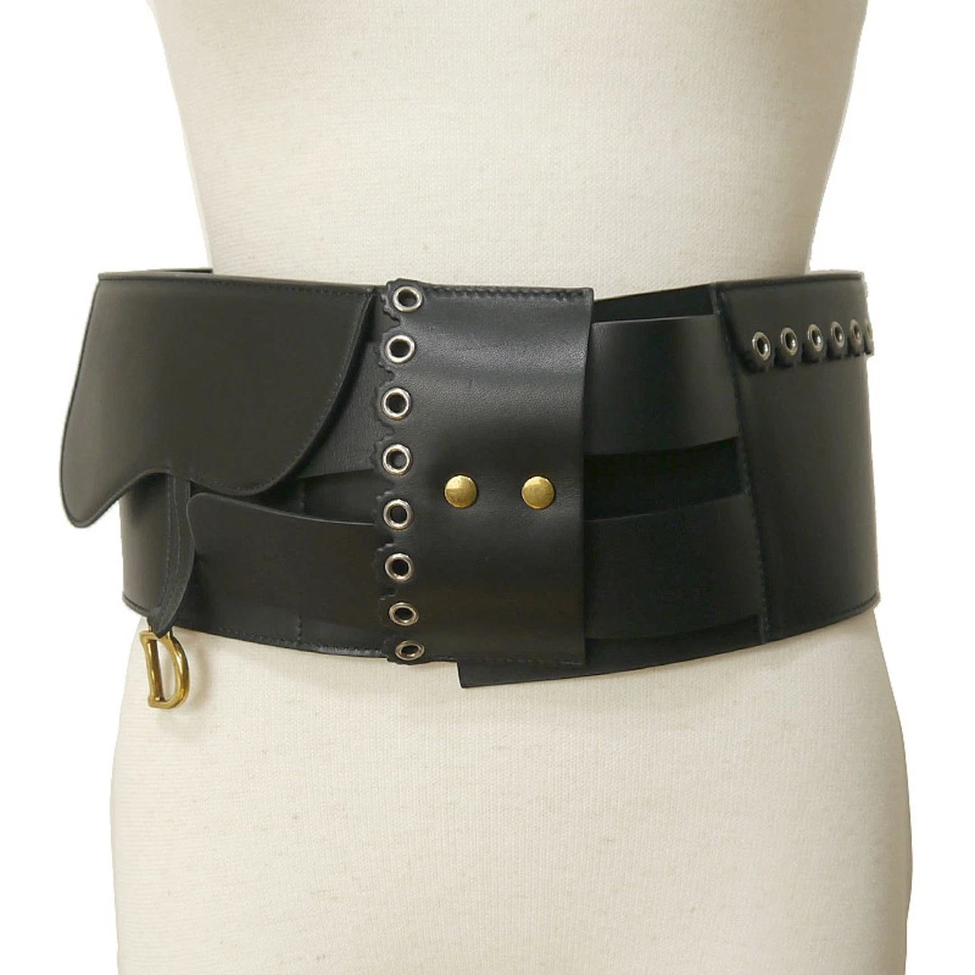 Ceinture de selle Dior marque de taille noire