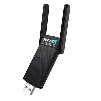 USB WiFi 6 Adapter with Bluetooth 5.2, Dual 3dBi Antennas for 5GHz/2.4GHz Wir...