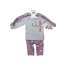 Carter's Girls 3-Piece Bodysuit Pant Set Size 18 Months Purple Penguins