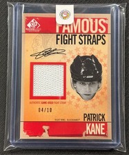 2009-10 UD SP Game Used Patrick Kane Famous Fight Straps Patch Strap 4/10 Relic