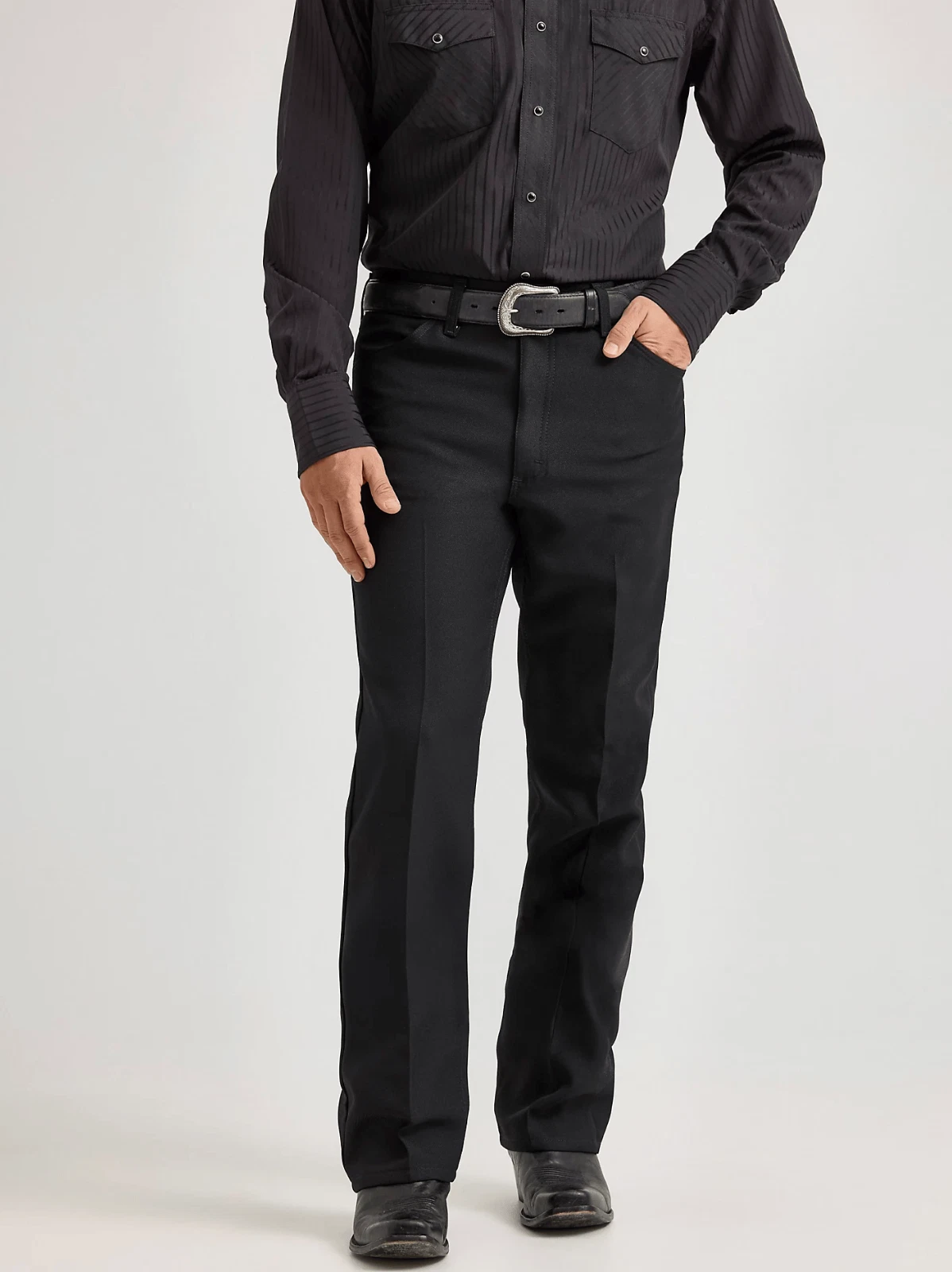 Men's Wrangler® Wrancher Black 82BK Dress Pants Sizes (28 - 42) 0082BK