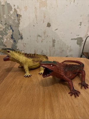 VINTAGE 1980 Dino Imperial Toys Echse Dinosaurier Plastik Spielzeug Rare 80s