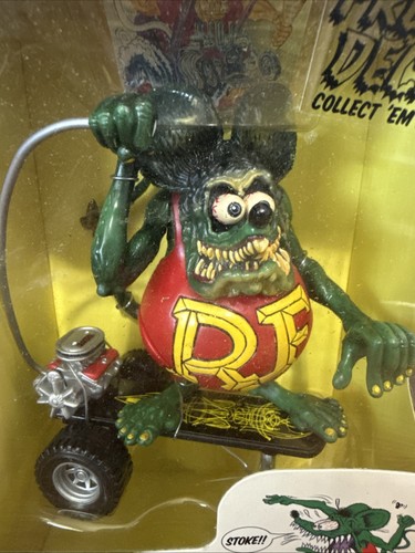 Vintage - Rat Fink Action Figure On Skateboard Ed Big Daddy Roth Jonzo Open Box - Picture 2 of 12