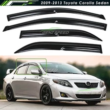 For 2009-2013 Toyota Corolla JDM Mugen Style Window Visors Rain Guards Deflector