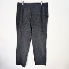 J Jill Ponte Slim Leg Dark Gray Pants Workwear Pull On Stretch Women Size L