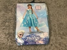 Disney Frozen Princess Elsa Costume Fancy Sparkle Dress Costume 7-8 NIP