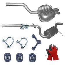 Auspuff + Montagesatz Auspuffanlage für Skoda Octavia II 1Z3 1Z5 2.0 TDI Neu