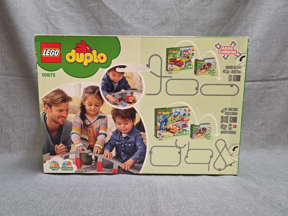 СОВЕРШЕННО НОВЫЙ! LEGO DOUBLEO 10872 ЖЕЛЕЗНОДОРОЖНЫЙ МОСТ И ПУТИ / ЭКШН-КИРПИЧ В КОМПЛЕКТЕ - Изображение 4 из 4