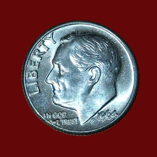 1964 D 90% Silver Roosevelt Dime - Gem BU (CP0003)