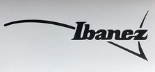 Ibanez BLACK LEFT HANDED guitar neck decal, Sticker, logo 5.5" long DIE CUT