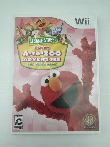 Sesame Street: Elmo's A-to-Zoo Adventure - Nintendo Wii - Complete with Manual