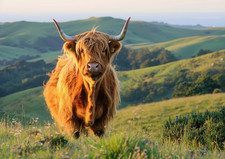 Highland Cow Canvas Picture Print Wall Art
