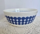Pyrex 403 Blue Dot Glass Mixing Bowl Vintage 2 1/2 Qt U.S.A.