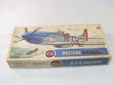 Vintage Airfix Modellflugzeug Bausatz 1/72 NA P-51D Mustang unmade in Type 4c Box