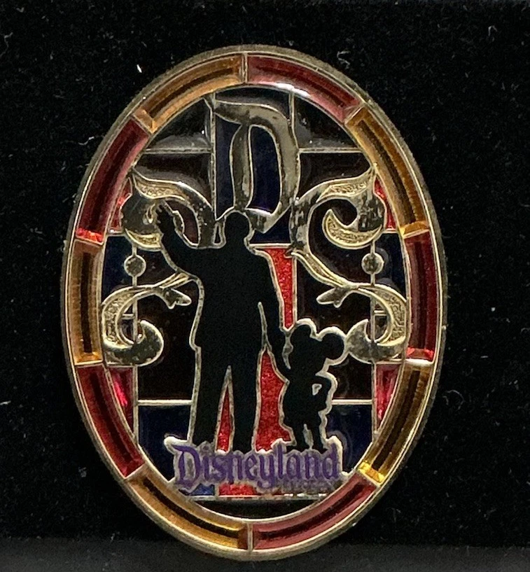 Walt Disney & Mickey Partners Statue Stained Glass Pin 70000