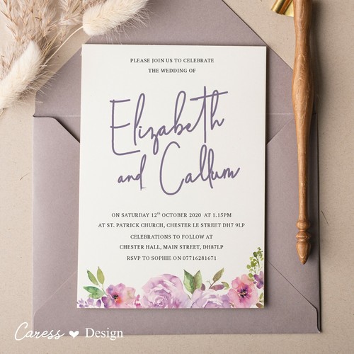 Personalised Wedding Invitation set - Information card - RSVP card Evening (W1) - Picture 2 of 63