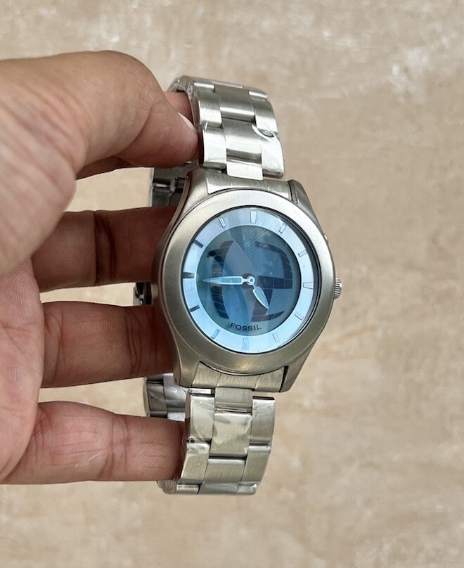 y2k 00s FOSSIL Big Tic JR-8063 Light Blue Animated Watch y2k 00s FOSSIL Big Tic JR-8063 Light Blue Animated Watch