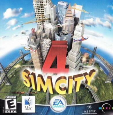 SimCity 4 w/ Manual MAC CD virtual citizens community city simulation game! BOX