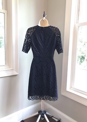 Madewell Short Sleeve Navy Blue Lace Dress - Women's 2 Worn Once | eBay