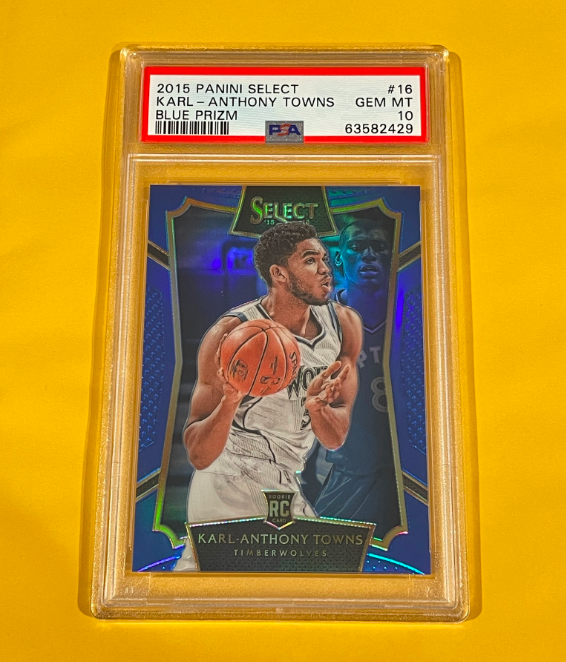 2015-16 Panini Select Karl-Anthony Towns Rookie Blue Prizm RC #16 