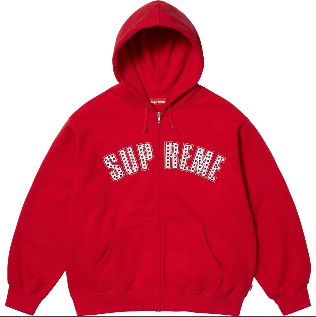 SUPREME X B.B. SIMON SWEAT À CAPUCHE ZIPPÉ ROUGE TAILLE L