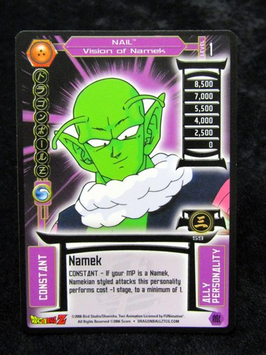 2006 Score Limited Dragon Ball Z DBZ CCG TCG Nail Vision of Namek #59 - Picture 3 of 4