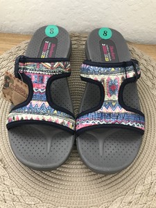 skechers women's reggae t strap sandal